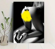 Obraz do sypialni akt kobieta czerwony wino 40 cm x 60 cm