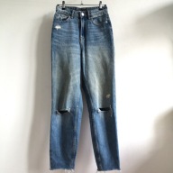 Jeansy damskie FB Sister 34 36 spodnie trash high waist (J21)