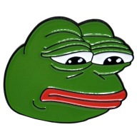Pin Przypinka Broszka Smutna Żaba Pepe the frog