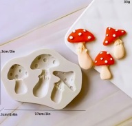forma silikonowa do odlewów, do masy grzyby, grzybki