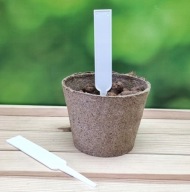 ETYKIETA ZNACZNIK DO ROŚLIN TABLICZKI BIAŁE OGRODOWE WODOODPORNE 10SZT.