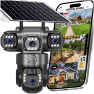 KAMERA SOLARNA 4G ZEWNĘTRZNA TRZY OBIEKTYWY HD 3X3MP KARTA SIM LTE HEELLY