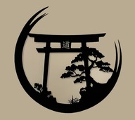 Brama Torii Japońska OBRAZ AŻUROWY 3D NA ŚCIANE PANEL DEKORACJA DO SALONU