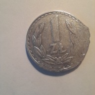 1 zł.1982 rok, rzadka, destrukt.