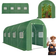 TUNEL FOLIOWY OGRODOWY SZKLARNIA 400X250 CM 10M2 ZIELONY PREMIUM DUŻY