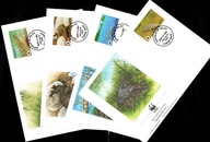 Palau / 4 Koperty FDC / WWF / 690-693 ( Fauna - krokodyl ) 1994 r.
