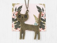 Native Bloom wisiorek kot kotek vintage retro NB52