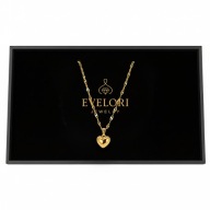 Złota Celebrytka Serce Stal Chirurgiczna 45cm Lustrzany Blask