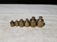 Zestaw odważników mosiężnych 5-20dkg - 6 sztuk