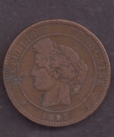 Francja - 10 Centimes 1893 rok - mennica A