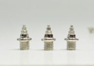 Kolce piramidy oszczep srebrne 6mm 10szt