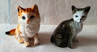 Dwa ceramiczne kotki
