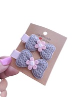 Spinki spineczki do włosów kokardki handmade 2 szt.