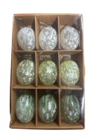 Bombki jajka szklane choinka świeta