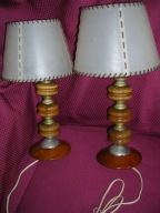 Lampy szt 2 z drewna