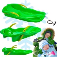 SANKI PLASTIKOWE DLA DZIECI Z HAMULCEM I OPARCIEM ŚLIZG ZIMOWY BOBSLEJ DUŻE