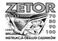 Zetor Proxima 70, 80, 90, 100 - wkładka instrukcji obsługi PL (2010)