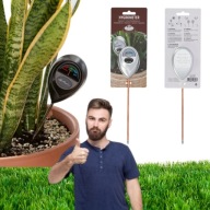 HIGROMETR TERMOMETR DO ROŚLIN POKOJOWY MIERNIK WILGOTNOŚCI GLEBY ABS MIEDŹ