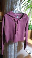 BLUZA DAMSKA BORDOWA KAPTUR WIĄZANA R XS