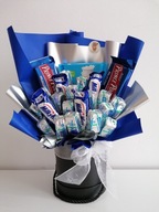 Box Słodyczy Niebieski Prezent dla Niego Dzień Taty Chłopaka Dziadka