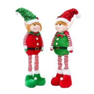 Elfy skrzaty teleskopowe nogi 46cm para 2 sztuki dekoracja świąteczna