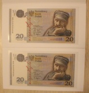 2 x 20 zł 2018 100 LAT NIEPODLEGŁOŚĆ PIŁSUDSKI 2 CIEKAWE NUMERY + 4 FOLDERY