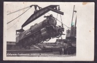 1938 Gdynia ładowanie polskich parowozów