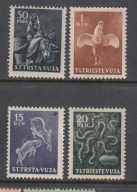 TRIEST zona B Mi 36-37,42-43 ZWIERZĘTA z 1950