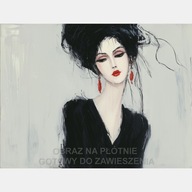 Kobieta abstrakcja portret obraz na płótnie 50x70 Modigliani styl sztuka