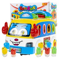 Sorter Klocków Autobus Muzyczny Interaktywny Bus LED Dla Dzieci 3+