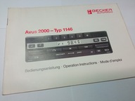NOWA instrukcja obsługi radio BECKER AVUS 2000 Mercedes W201 W124 książka