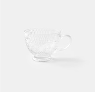 SZKLANKA FILIŻANKA RYFLOWANA ZDOBIONA DO KAWY HERBATY 1 SZT. 400ML