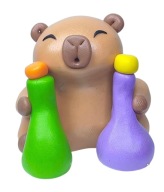 Kolekcjonerska KAPIBARA Chemik ręcznie robiona z Modeliny