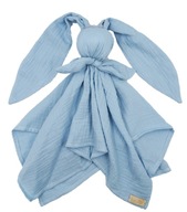 Przytulanka Hug Me Bunny muślinowa króliczek dla niemowląt 45cm niebieski