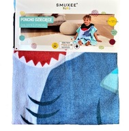 RĘCZNIK PONCHO KOMPIELOWE DZIECIĘCE REKIN 120X60