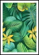 A2 PLAKAT DO SALONU SYPIALNI ŁAZIENKI LIŚCIE MONSTERY STRELICJI NR13