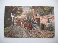 WIELKA WOJNA AUSTRO-WĘGRY ATAK HUZARÓW przedwojenna POCZTÓWKA FELDPOST