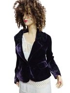 Monsoon marynarka aksamitna pięknie haftowane kwiaty z jedwabiem 38/40