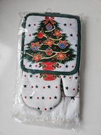 zestaw kuchenny: rękawica, łapka, ręczniczek