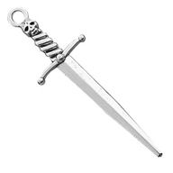 Wisiorek naszyjnik zawieszka Miecz Sztylet Czaszka