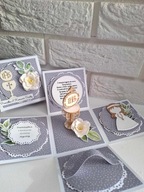 Kartka pudełko exploding box komunijny I Komunia Święta pamiątka