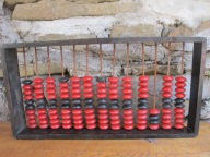 Stare DUŻE Drewnine Liczydło_51 x 26 cm_EKSPONAT_ PREZENT_ PRL