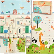 Dwustronna Mata Piankowa XPE XXL 180x120 cm Składana Bezzapachowa