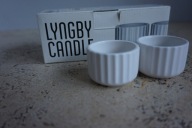 LYNGBY ŚWIECZNIKI PORCELANA MADE DENMARK NOWE KIELISZKI JAJKA danish design