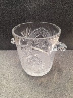 Pojemnik na lód, cooler, kryształowe wiaderko na lód, PRL, vintage, retro