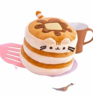 MASKOTKA pluszak KOT Naleśnik Pancake poduszka kawaii