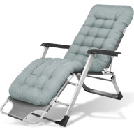 Leżak Ogrodowy Składany Fotel Plażowy z Poduszką