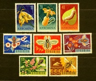 RUMUNIA ** Pszczoły, jedwabniki, owady Mi 2214-21