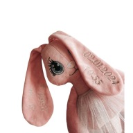 Maskotka personalizowana króliczek z imieniem prezent dla dziewczynki róż