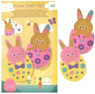 OZDOBA WIELKANOCNA ZESTAW KREATYWNY PIANKOWA FIGURKA NA WIELKANOC ZAJĄCZEK
